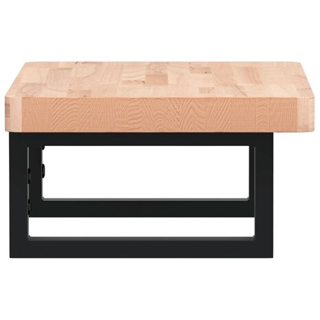 Badkamer wandschap staal en massief beukenhout 5