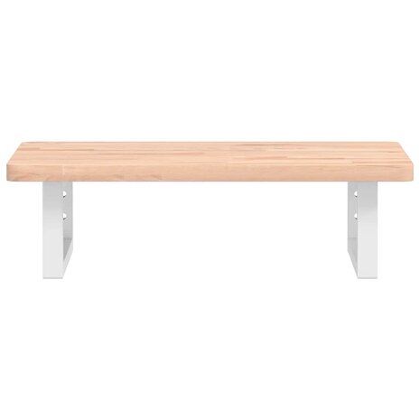 Badkamer wandschap staal en massief beukenhout 4