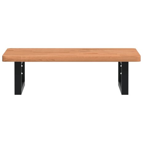 Badkamer wandschap staal en massief beukenhout 4