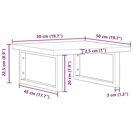 Badkamer wandschap staal en massief eikenhout 11