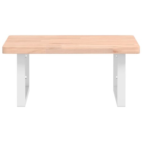 Badkamer wandschap staal en massief beukenhout 4