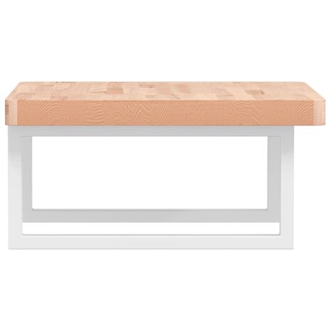 Badkamer wandschap staal en massief beukenhout 5