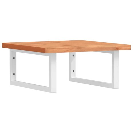 Badkamer wandschap staal en massief beukenhout 2