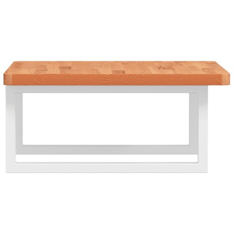 Badkamer wandschap staal en massief beukenhout 5
