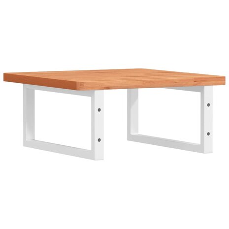 Badkamer wandschap staal en massief beukenhout 6