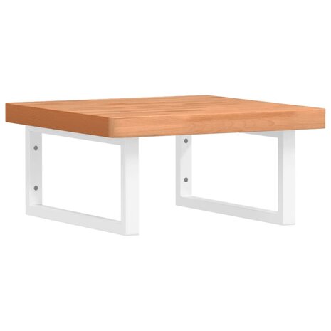 Badkamer wandschap staal en massief beukenhout 2