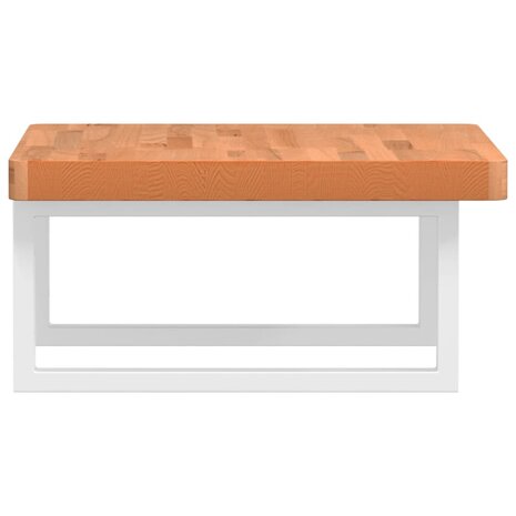 Badkamer wandschap staal en massief beukenhout 5