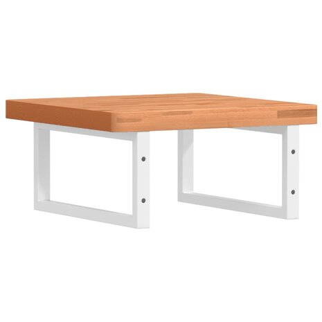 Badkamer wandschap staal en massief beukenhout 6