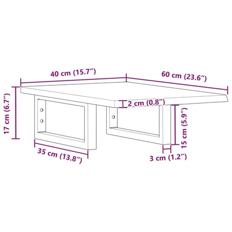 Badkamer wandschap staal en massief eikenhout 11