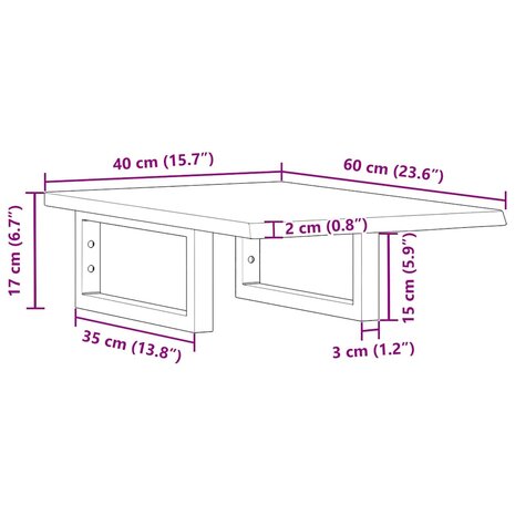 Badkamer wandschap staal en massief eikenhout 11