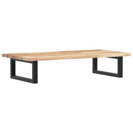 Badkamer wandschap staal en massief acaciahout 2