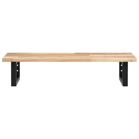 Badkamer wandschap staal en massief acaciahout 4