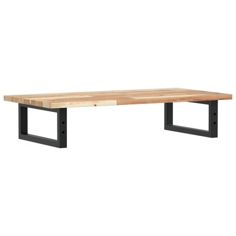 Badkamer wandschap staal en massief acaciahout 6