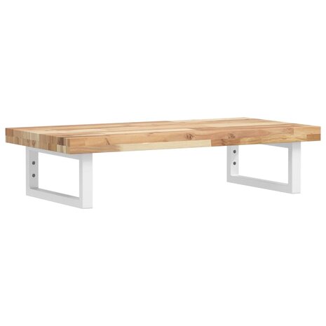 Badkamer wandschap staal en massief acaciahout 2
