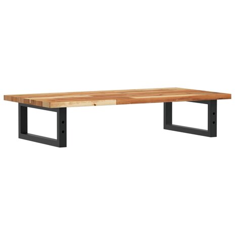 Badkamer wandschap staal en massief acaciahout 6