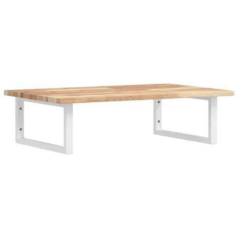 Badkamer wandschap staal en massief acaciahout 2