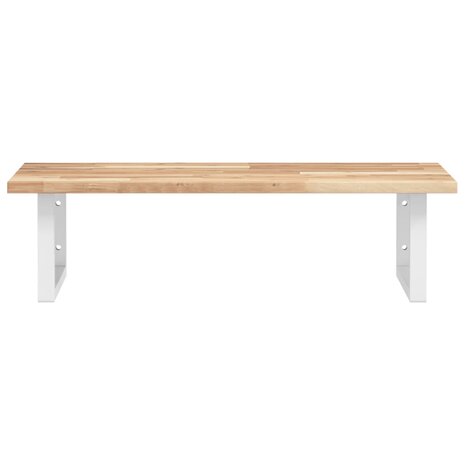 Badkamer wandschap staal en massief acaciahout 4