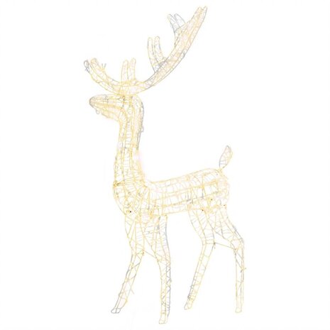 Kerstversiering rendier 140 LED's 120 cm acryl warmwit 2
