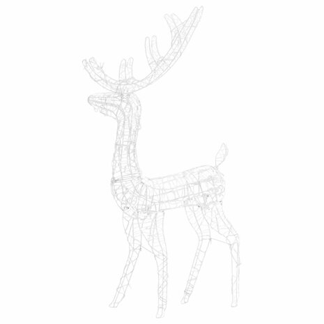 Kerstversiering rendier 140 LED's 120 cm acryl warmwit 5