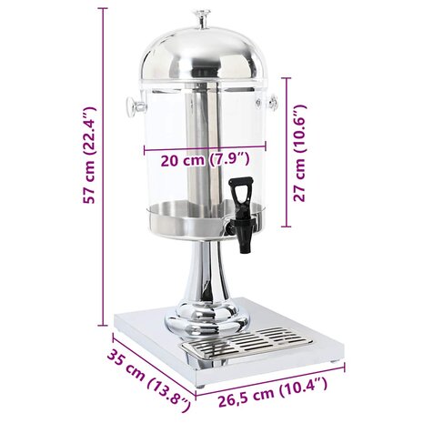 Sapdispenser roestvrij staal 8 L 9