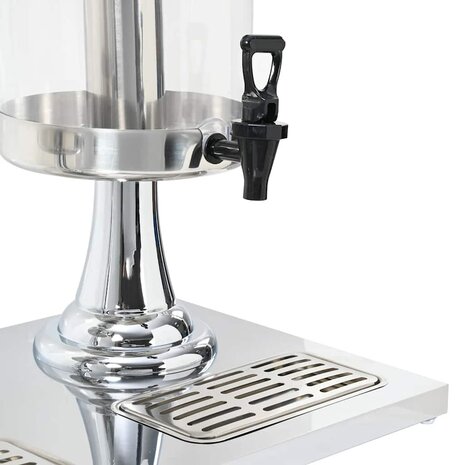 Dubbele sapdispenser roestvrij staal 2x8 L 8