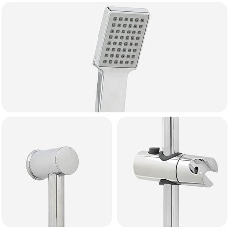 Douchesysteem set Chroom 70 cm Roestvrij staal 7