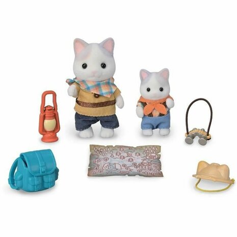 Playset Sylvanian Families Son and Baby Cat Latte - Secret Forest Adventure 1