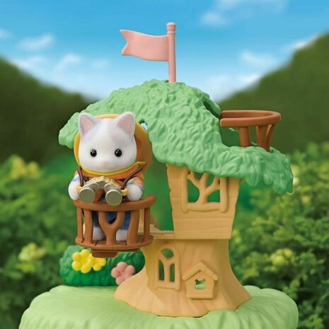 Playset Sylvanian Families Son and Baby Cat Latte - Secret Forest Adventure 6