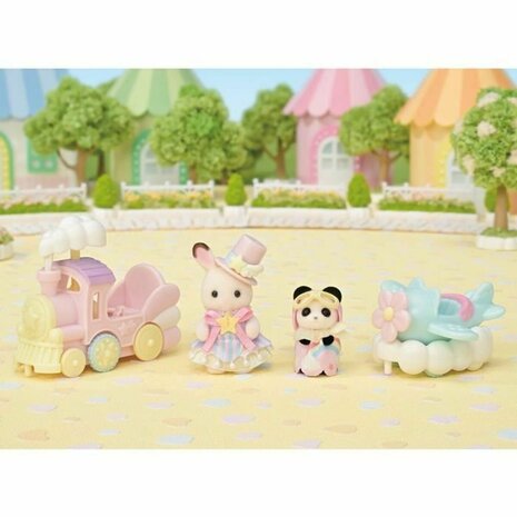 Playset Sylvanian Families Amusement Park Ride - Plane & Train Multicolour 2