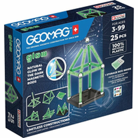 Playset Geomag Glow Recycled 25 Onderdelen 3