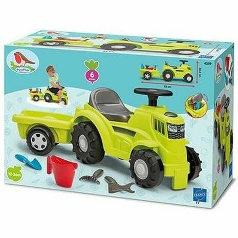 Driewieler Ecoiffier Aanhanger Tractor 3