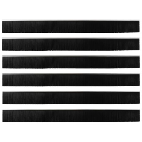 Zelfklevende Deurborstels 6 pcs Zilver 100 cm 2