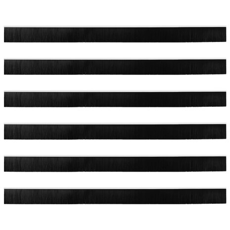 Zelfklevende Deurborstels 6 pcs Wit 100 cm Aluminium Legering 2
