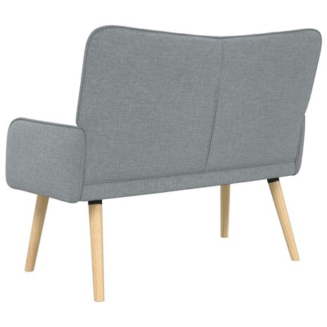 Twee Persoons Sofa Lichtgrijs 115 x 61 x 87 cm Stof 6