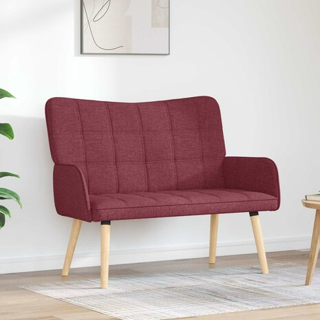 Twee Persoons Sofa Wijnrood 115 x 61 x 87 cm Stof 1