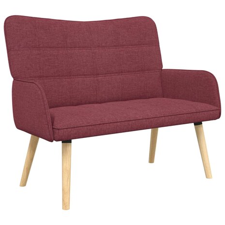 Twee Persoons Sofa Wijnrood 115 x 61 x 87 cm Stof 2