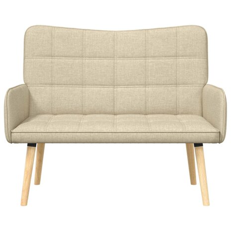 Twee Persoons Sofa Cr&egrave;me 115 x 61 x 87 cm Stof 4