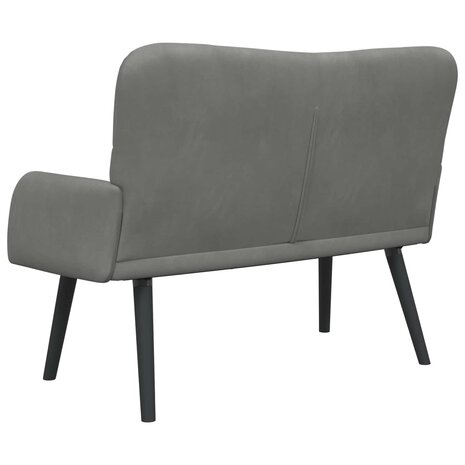 Twee Persoons Sofa Donkergrijs 115 x 61 x 87 cm Fluweel 6