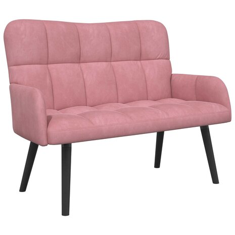 Twee Persoons Sofa Roze 115 x 61 x 87 cm Fluweel 2