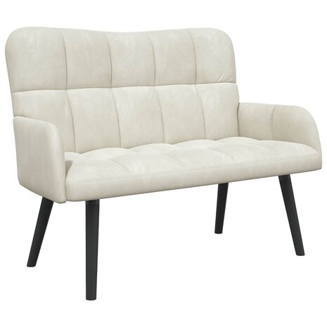 Twee Persoons Sofa Cr&egrave;me 115 x 61 x 87 cm Fluweel 2