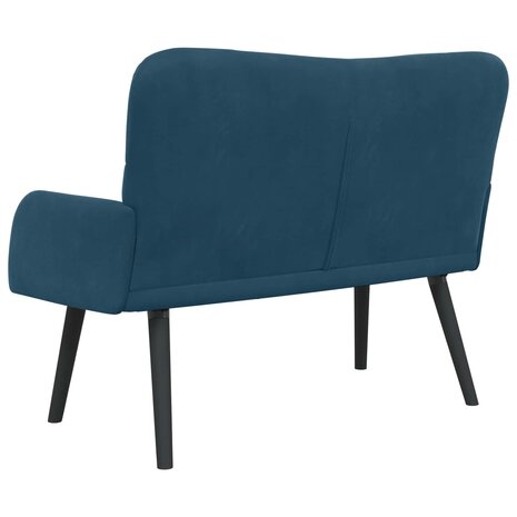 Twee Persoons Sofa Blauw 115 x 61 x 87 cm Fluweel 6