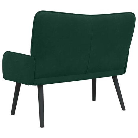 Twee Persoons Sofa Donkergroen 115 x 61 x 87 cm Fluweel 6