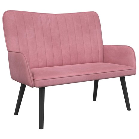Twee Persoons Sofa Roze 115 x 61 x 87 cm Fluweel 2