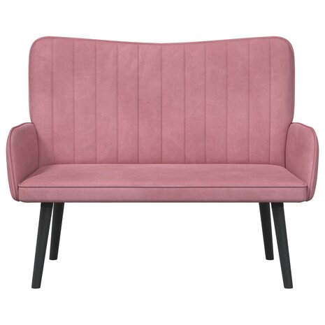 Twee Persoons Sofa Roze 115 x 61 x 87 cm Fluweel 4
