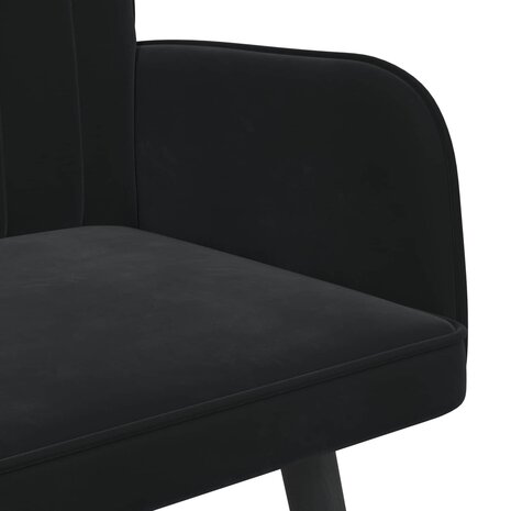 Twee Persoons Sofa Zwart 115 x 61 x 87 cm Fluweel 7