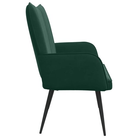 Twee Persoons Sofa Donkergroen 115 x 61 x 87 cm Fluweel 5
