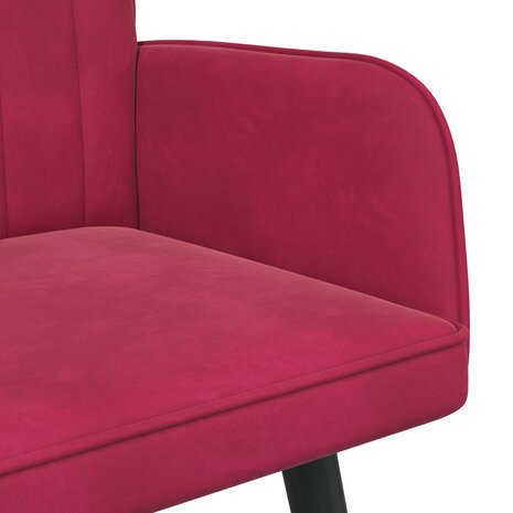 Twee Persoons Sofa Wijnrood 115 x 61 x 87 cm Fluweel 7