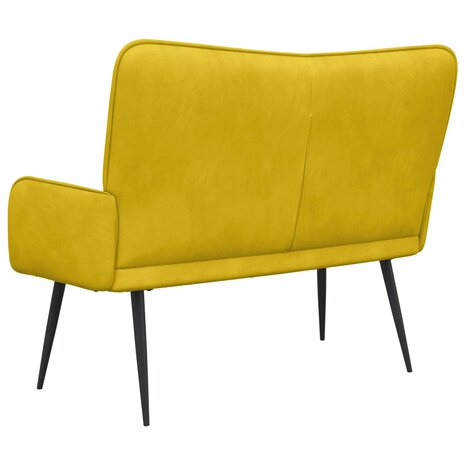 Twee Persoons Sofa Geel 115 x 61 x 87 cm Fluweel 6