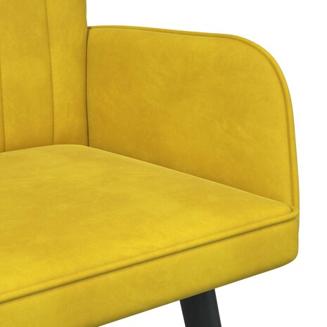 Twee Persoons Sofa Geel 115 x 61 x 87 cm Fluweel 7