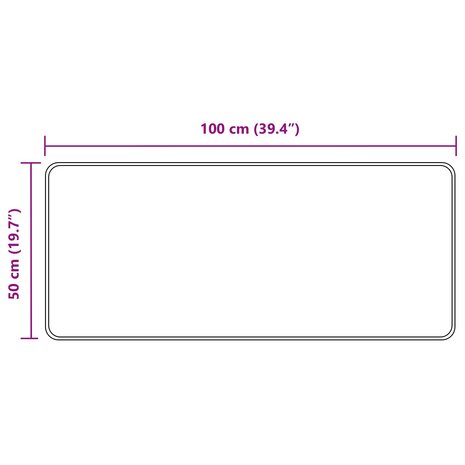 Vloerkleedloper MARSA Wit 50 x 100 cm Polyester en PVC 7